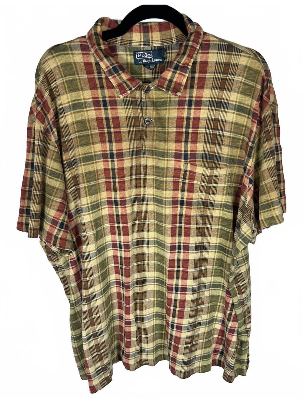 Ralph Lauren Button Down Shirt- Preppy Old Money Aesthetic Coastal Shirt-XXL